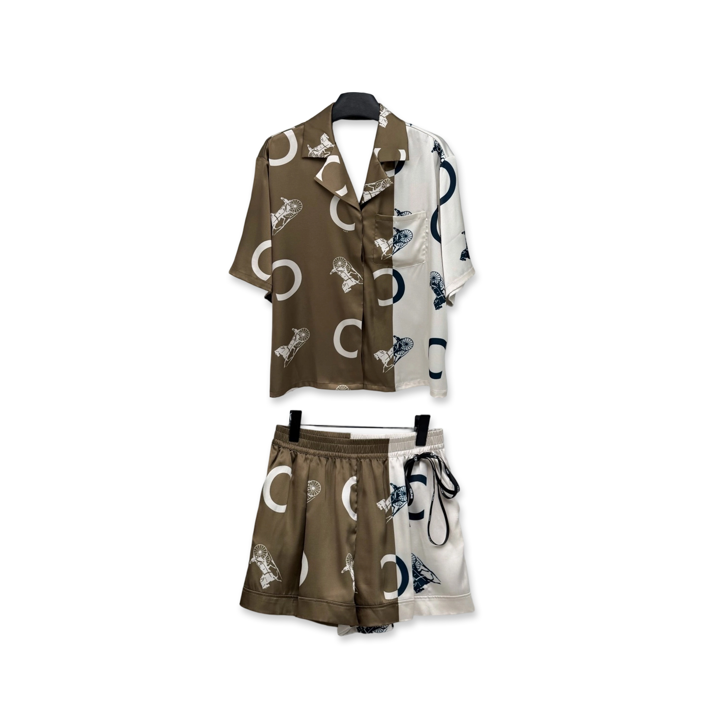 CELINE PYJAMA SHIRT & SHORTS RB0363K27.01HM